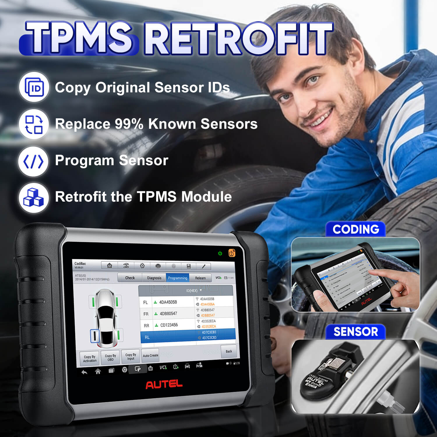 Autel MaxiCheck MX808TS Compelete TPMS Services