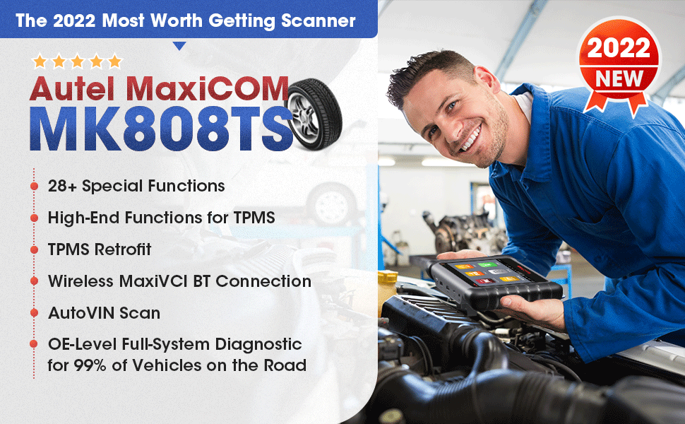 Autel MaxiCOM MK808TS TPMS Scanner