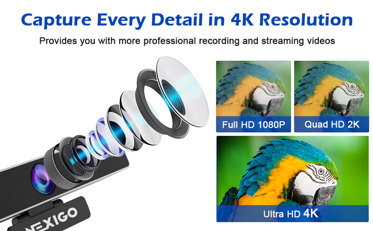 Compared to 2K and 1080p, 4K resolution offers greater clarity
