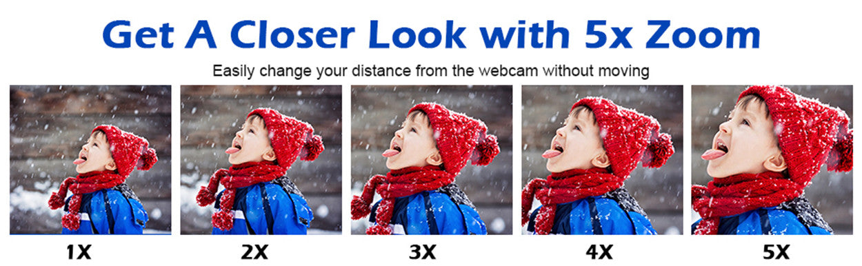 Webcam's 5x digital zoom effect showcased